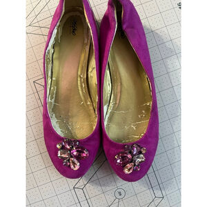 Women's Mossimo Fuchsia Gold Flats Size 9.5